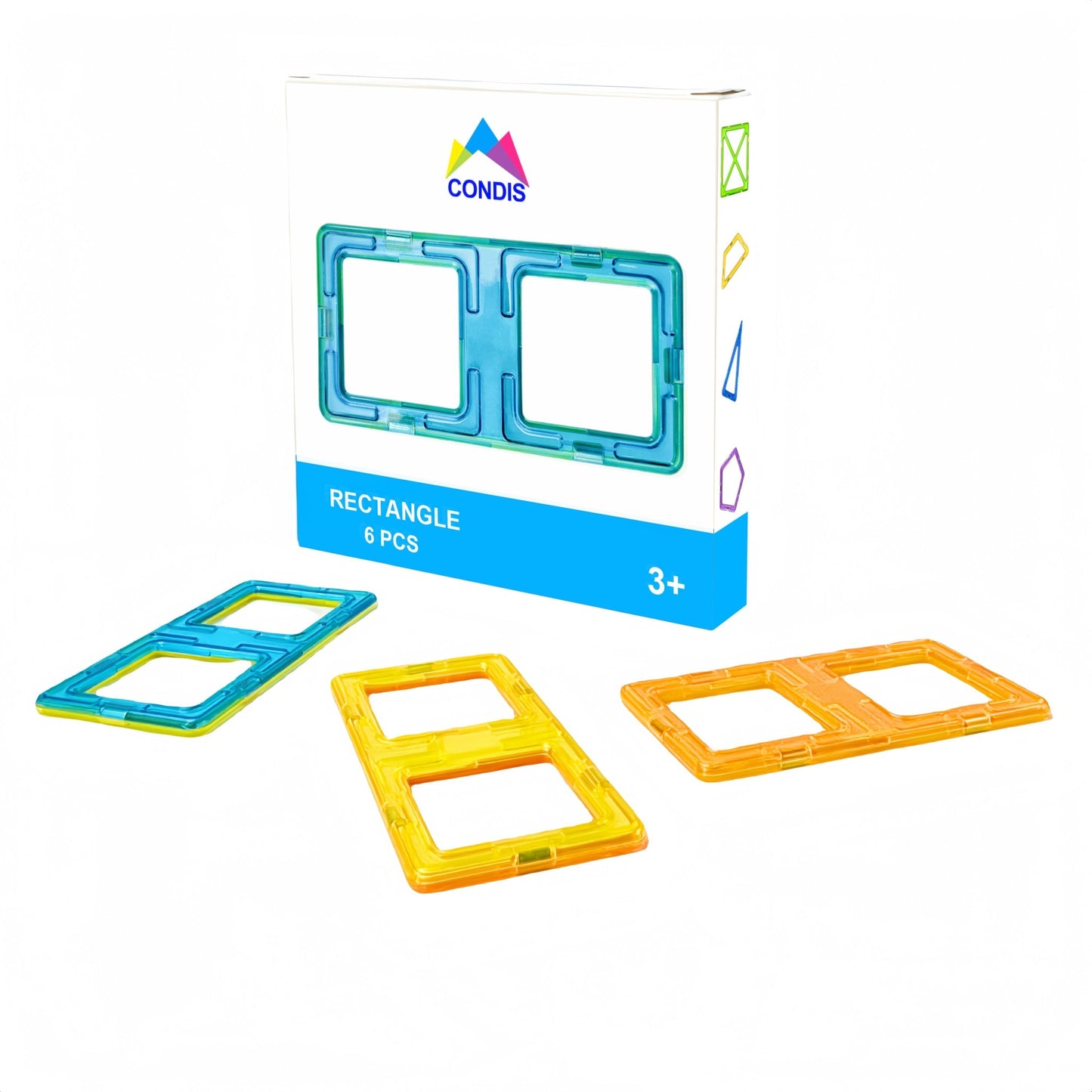 Condis Magnetische Bausteine Erweiterungsset Rechtecke 6 Stück - Condistoys
